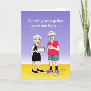 Tarjeta "El amor es" 40° Aniversario del Boda