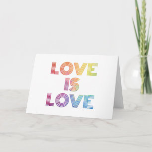 Tarjeta El amor es amor Rayas modernas