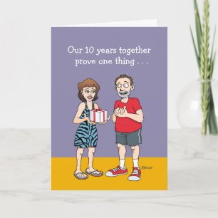 Tarjeta "El amor es ciego" 10° Aniversario del Boda