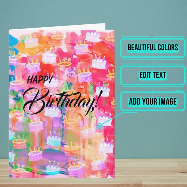 Tarjeta El amor es como la última pieza del cumpleaños del (This beautiful watercolor card is for the loved one whom you want to give a very special card to. )