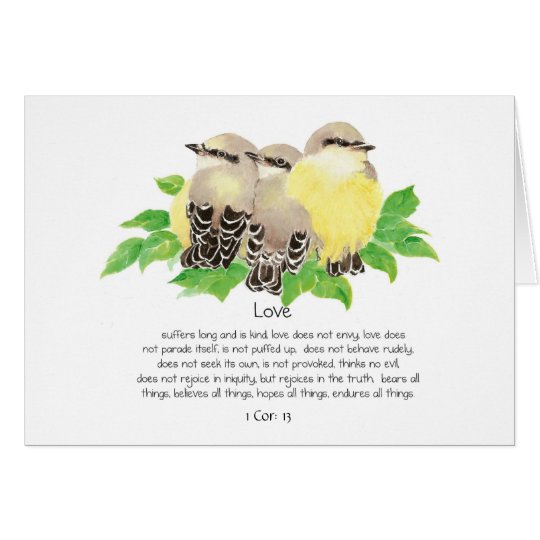 Tarjeta El amor es corazón de la escritura: 13 Kingbirds