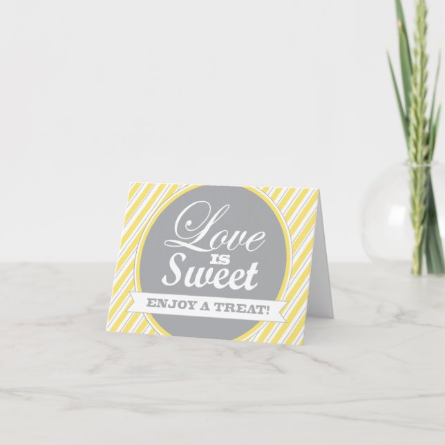 Tarjeta El amor es dulce, disfruta un trato (Anverso)