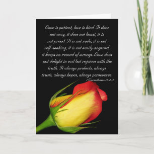 Tarjeta El amor es paciente…