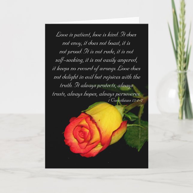Tarjeta El amor es paciente… (Anverso)