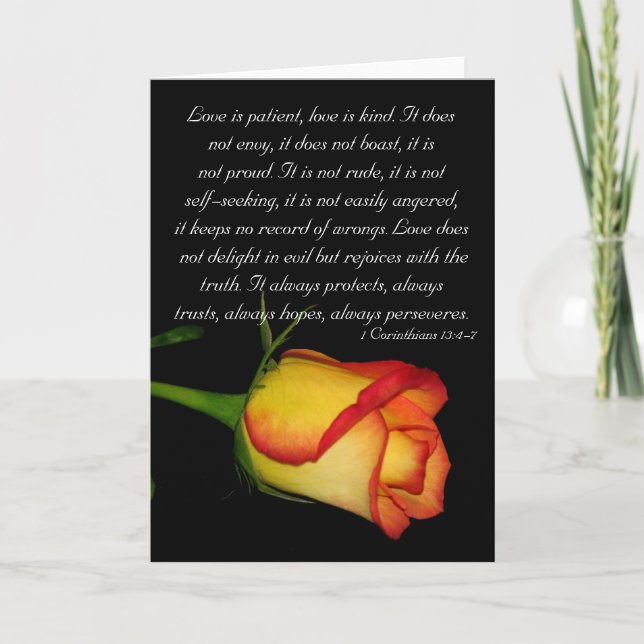 Tarjeta El amor es paciente… (Anverso)