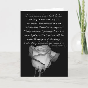 Tarjeta El amor es paciente.