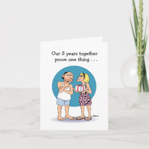 Tarjeta "El amor es" quinto aniversario