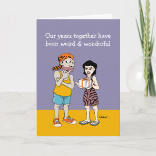 Tarjeta El amor es raro y maravilloso aniversario