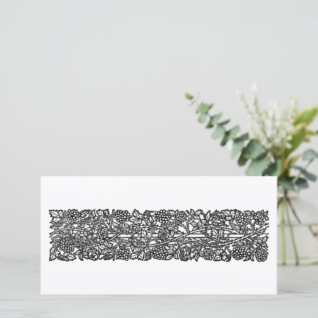 Tarjeta El amor es suficiente frontera (por William Morris (Anverso de pie)