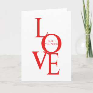 Tarjeta El amor es todo lo que necesitas