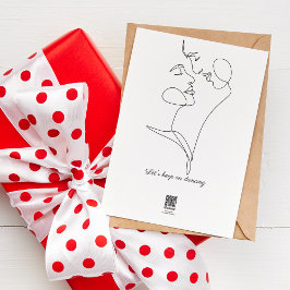 Tarjeta El amor es un caos hermoso - Cita de amor al anive