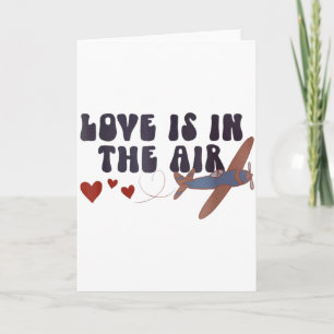 Tarjeta El Amor Está En El Aire Avión De San Valentín 