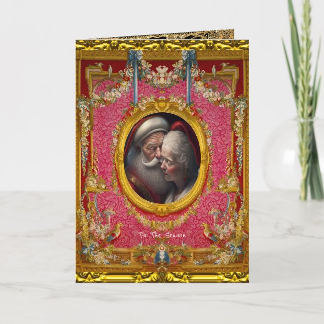 Tarjeta El amor está en el aire, es la temporada de Navida (Anverso)