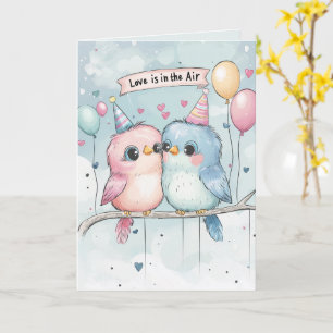Tarjeta El amor está en el aire y el amor El día de San Va