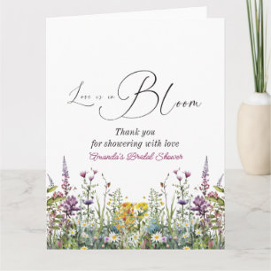 Tarjeta El amor está en la flor floral floreciente floreci