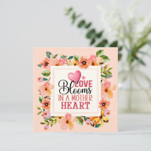 Tarjeta El amor florece en el corazón de una madre I Flora