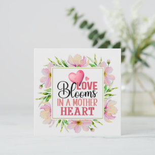 Tarjeta El amor florece en el corazón de una madre I Flore