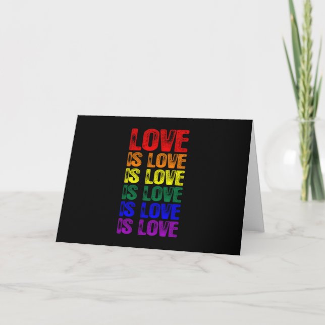 Tarjeta El amor LGBT es amor (Anverso)