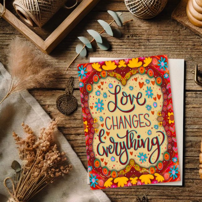 Tarjeta El amor lo cambia todo Inspirivity San Valentín (Subido por el creador)