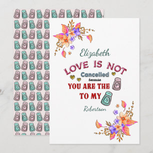 Tarjeta El amor no está cancelado Mi pimienta Tu sal Perso