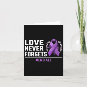 Tarjeta El amor nunca olvida a Heimer Purple Ribbon Heimer