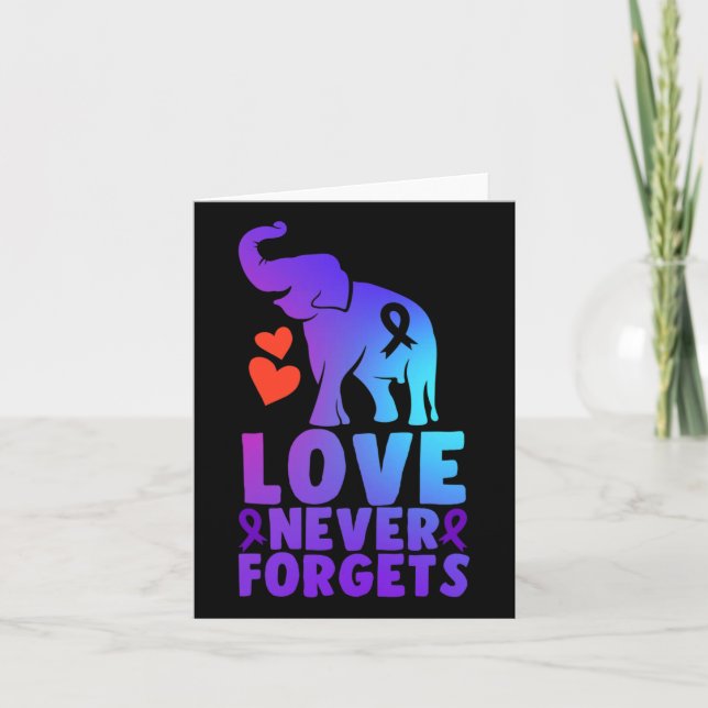 Tarjeta El amor nunca olvida a Heimerheimer Elephant 1 (Anverso)