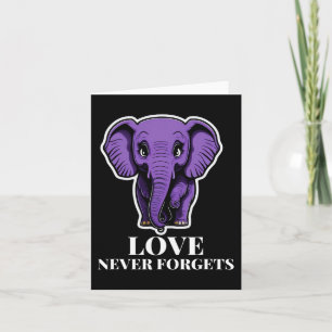 Tarjeta El amor nunca olvida el elefante para la mujer Alz