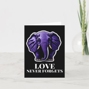 Tarjeta El amor nunca olvida el elefante para la mujer Alz