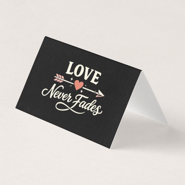 Tarjeta El Amor Nunca se Desvanece Pareja Coincidente que  (Anverso)