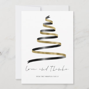 Tarjeta El amor por el calendario Gold Black Tree 2026