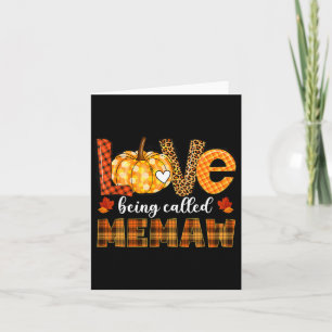 Tarjeta El amor por la calabaza leopardo es llamado Memaw 