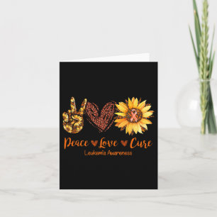 Tarjeta El amor por la paz Cure Leukemia Awareness Gift