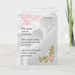 Tarjeta El amor romántico es nuestro saludo de Soul Sonnet