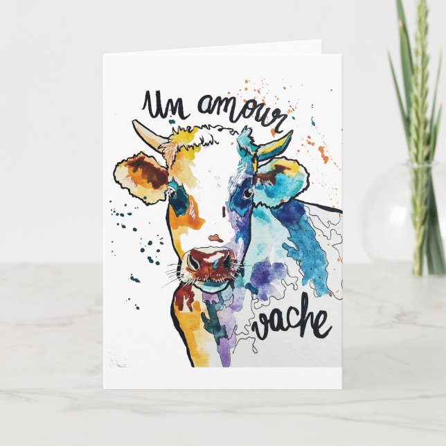 Tarjeta El amor vaca (Anverso)