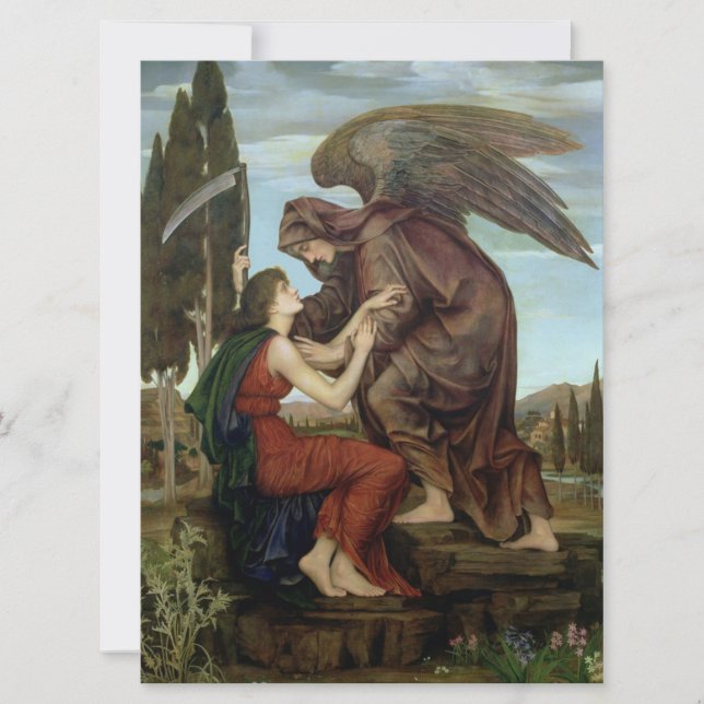 Tarjeta El ángel de la muerte (compasión al final de la vi (Anverso)