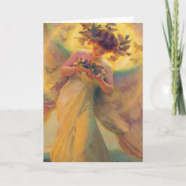 Tarjeta El ángel de los pájaros Francisco Dvorak 1910