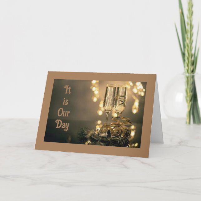 TARJETA EL ANIVERSARIO "MÁS FELIZ" DE LA HISTORIA (PARA NO (Anverso)