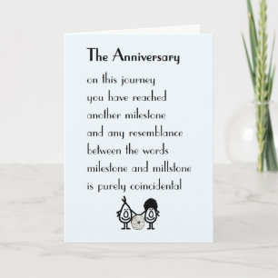 Tarjeta El aniversario - un divertido poema de aniversario