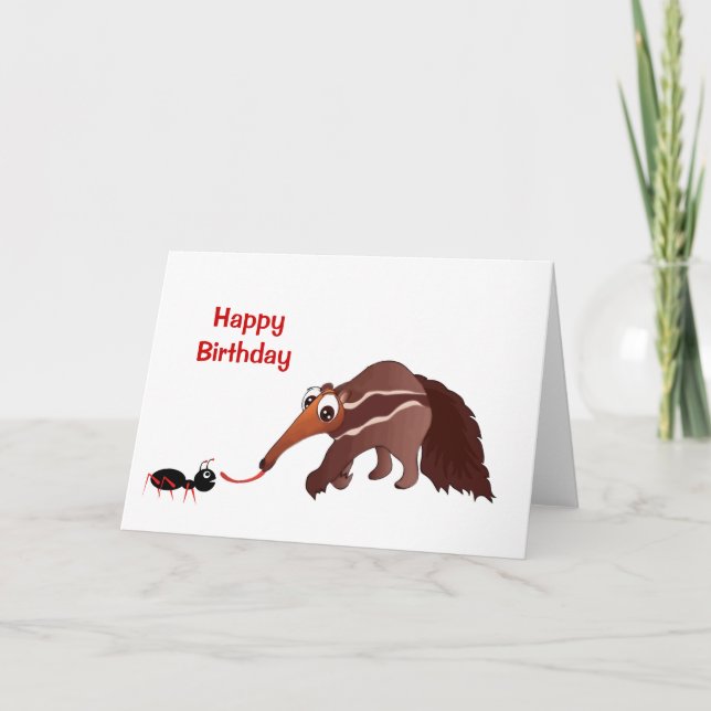 Tarjeta El Anteater resuelve su cumpleaños del almuerzo (Anverso)