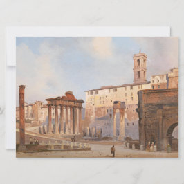 Tarjeta El antiguo Foro Romano (de Ippolito Caffi)