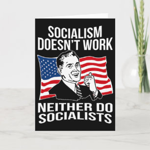 Tarjeta El antisocialismo no funciona socialistas capitali