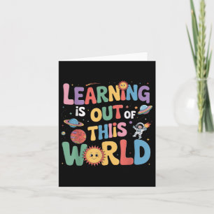 Tarjeta El Aprendizaje Está Fuera De Los Libros Mundiales