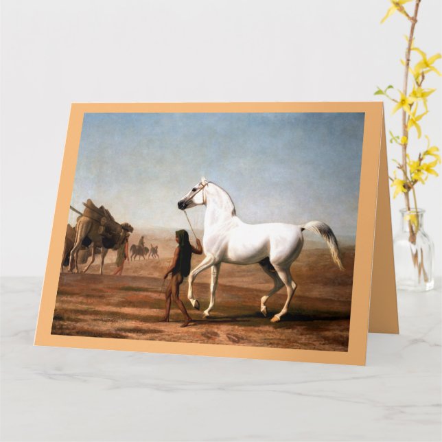 Tarjeta El árabe gris galardonado por Jacques Agasse (flor amarilla)