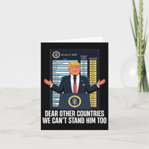 Tarjeta El arancel del presidente Donald Trump 2025 que no
