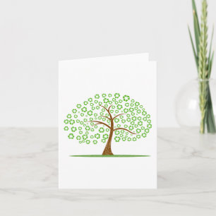 Tarjeta el árbol con recicla para el eco design.png de las