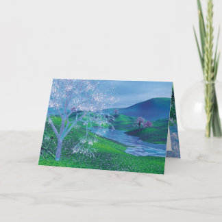 Tarjeta El árbol cristalino - primavera