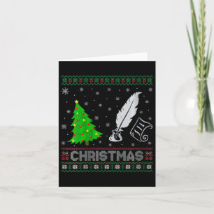 Tarjeta El árbol de navidad de poesía femenina enciende a 