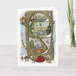 Tarjeta El árbol del ratón de los Navidades