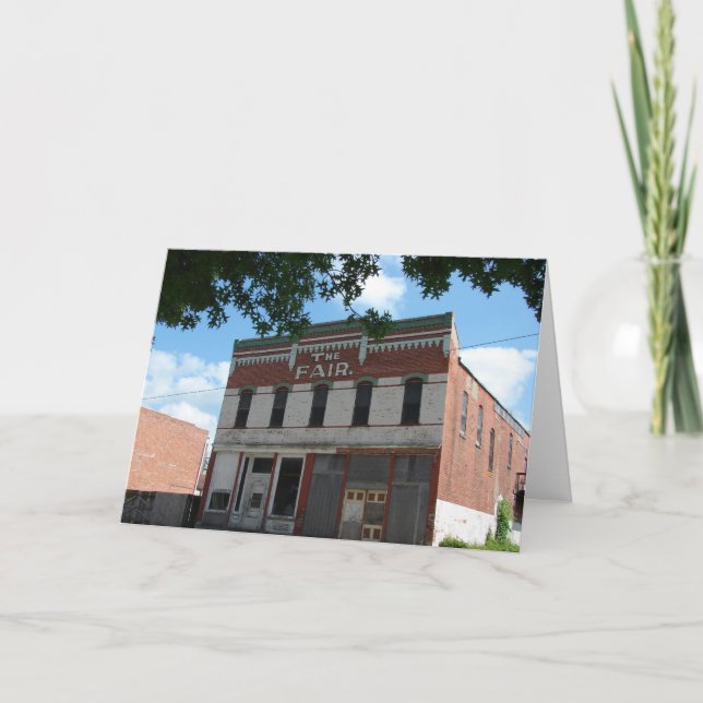 Tarjeta El Árbol solitario justo, Iowa (Anverso)