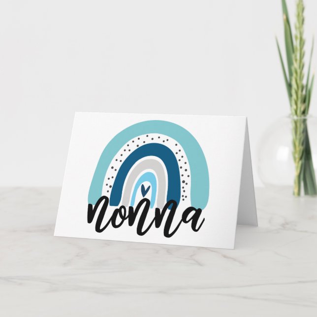 Tarjeta El arcoiris de Cute Nonna (Anverso)